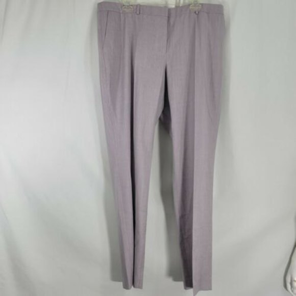 Boss by Hugo Boss Titana6 Purple Trouser Pants Virgin Wool 16 NWT - Picture 2 of 7